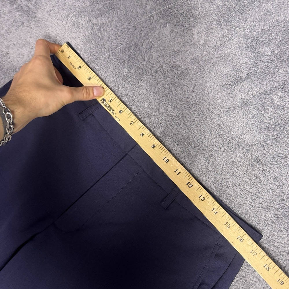 J.Crew Thompson Tapered Dress Pants Mens 32x30 Navy Blue Wool Stretch Chino - Picture 10 of 14
